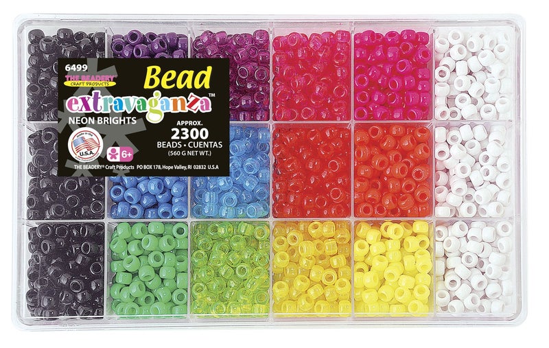The Beadery 6499 Neon Brights Bead BOC,Multi Small - Image 1